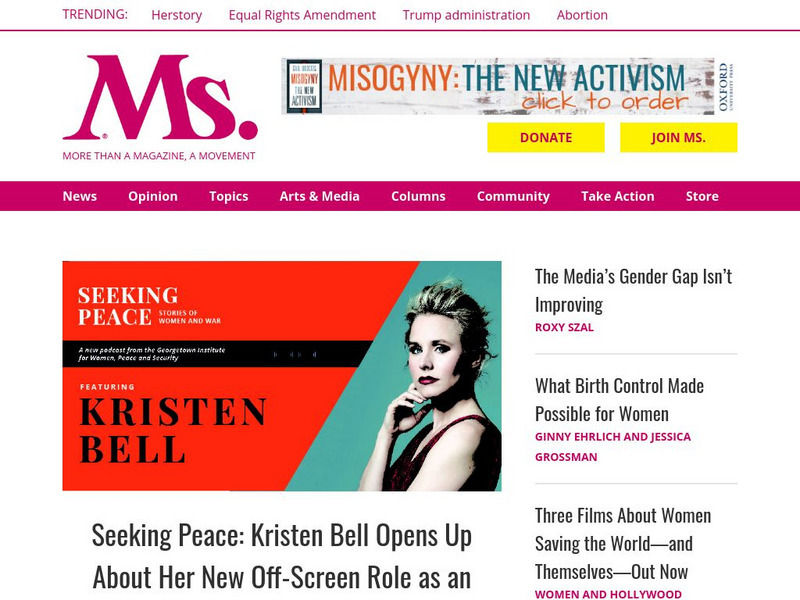 Ms. Magazine: Homepage Website Ms. Magazine: Homepage Website