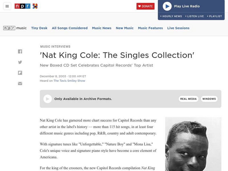 Npr: Nat King Cole Audio Npr: Nat King Cole Audio
