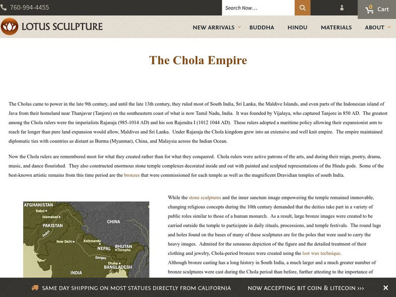 Lotus sculpture.com: The Chola Empire Website