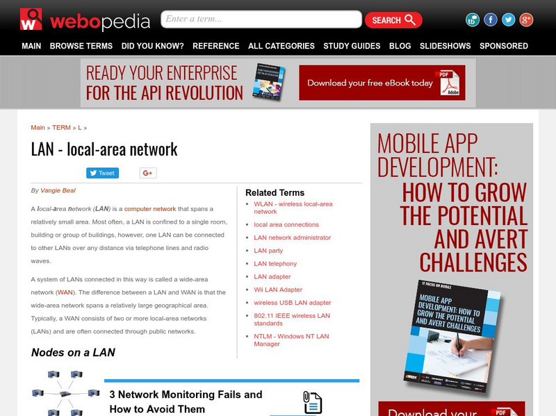 Webopedia.com: Local Area Networks Website Webopedia.com: Local Area Networks Website