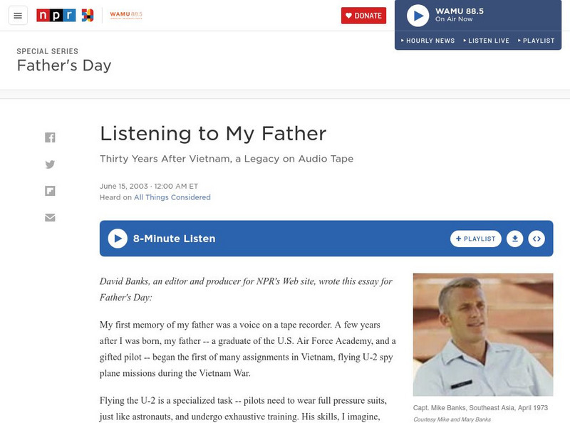 Npr: Listening to My Father Audio Npr: Listening to My Father Audio