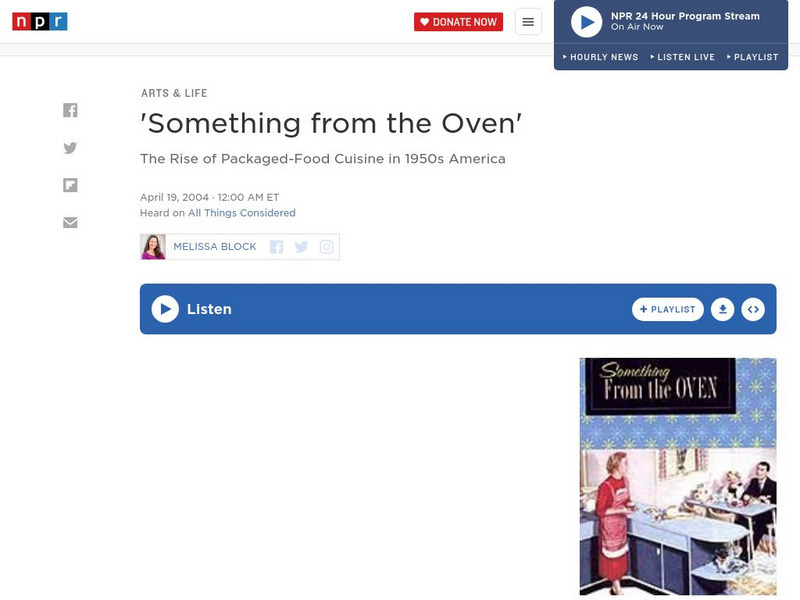Npr: Something From the Oven Audio Npr: Something From the Oven Audio