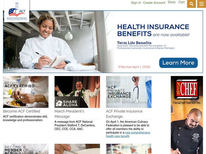 American Culinary Federation: Homepage Website