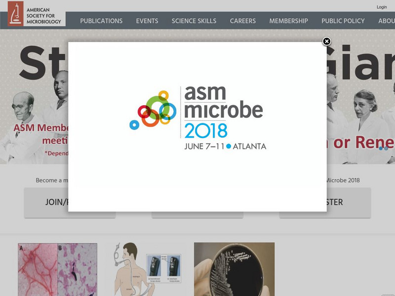 American Society for Micro Biology: Home Page Website American Society for Micro Biology: Home Page Website