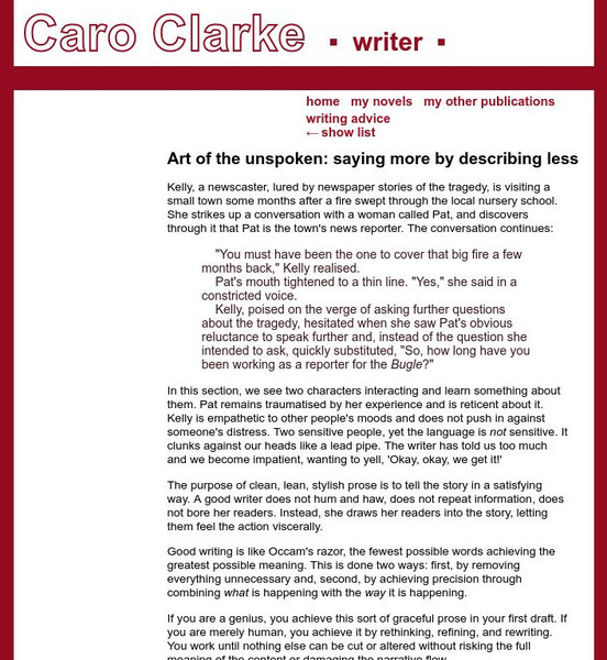 The Art of the Unspoken: Saying More by Describing Less Activity The Art of the Unspoken: Saying More by Describing Less Activity