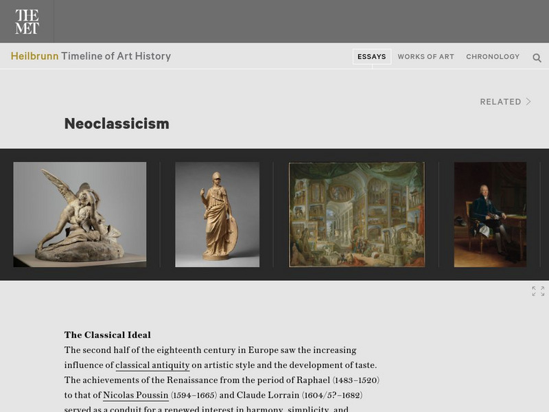 Metropolitan Museum of Art: Neoclassicism Article Metropolitan Museum of Art: Neoclassicism Article