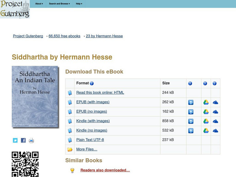 Project Gutenberg: Siddhartha eBook Project Gutenberg: Siddhartha eBook
