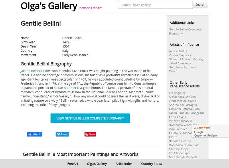 Olga's Gallery: Gentile Bellini Graphic Olga's Gallery: Gentile Bellini Graphic