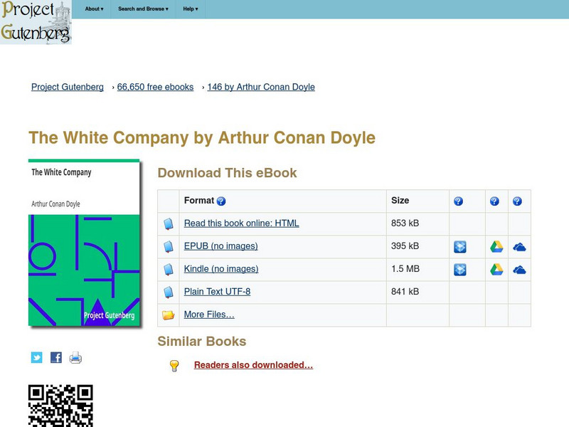Project Gutenberg: The White Company by Arthur Conan Doyle eBook Project Gutenberg: The White Company by Arthur Conan Doyle eBook