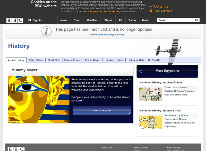 Bbc: The Mummy Maker Interactive Bbc: The Mummy Maker Interactive