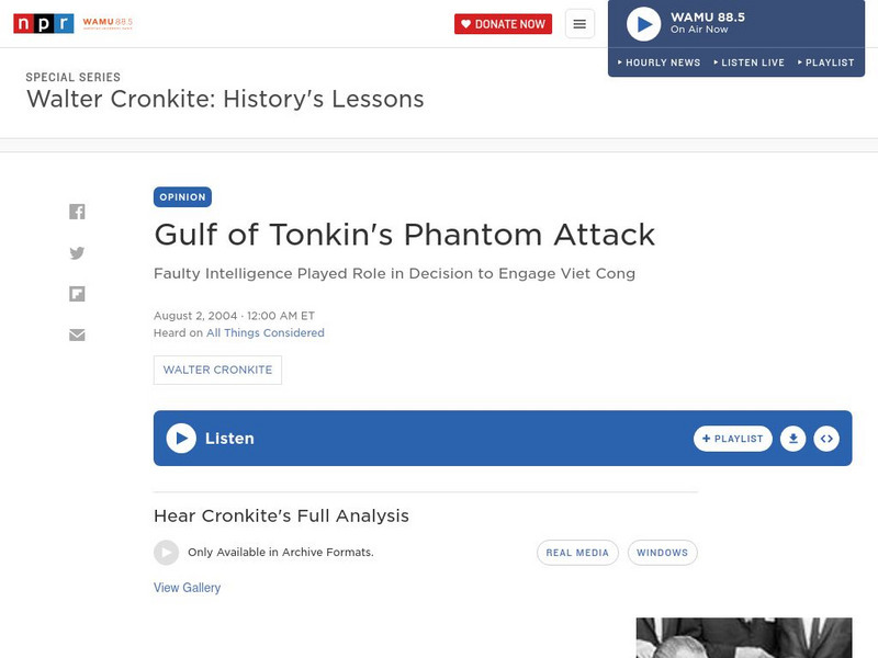 Npr: Gulf of Tonkin's Phantom Attack Instructional Video Npr: Gulf of Tonkin's Phantom Attack Instructional Video