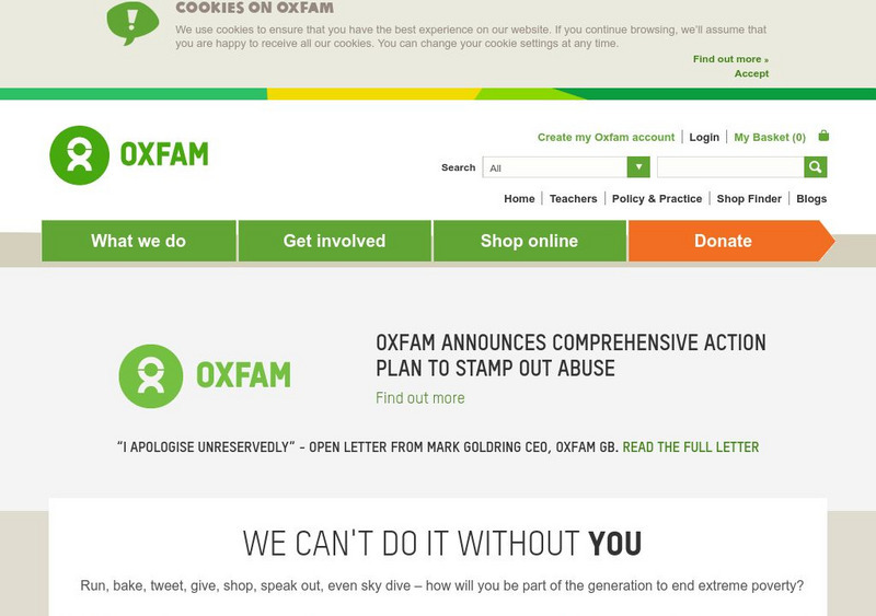 Oxfam Website Oxfam Website