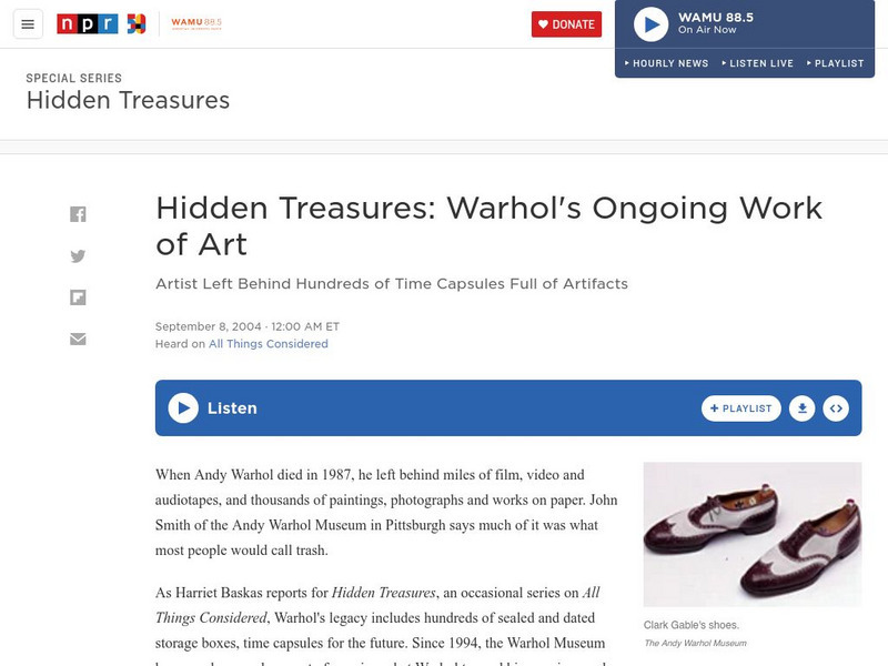 Npr: Warhol's Ongoing Work of Art Audio