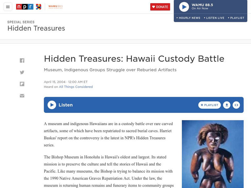 Npr: Hidden Treasures Hawaii Custody Battle Audio