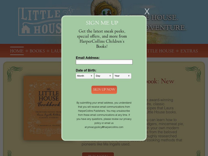 Harper Collins Children's Books: Laura Ingalls Wilder Website