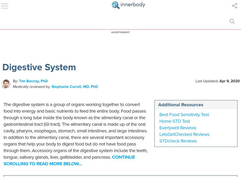 Innerbody: Digestive System Interactive Innerbody: Digestive System Interactive