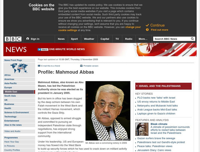Bbc: Profile of Mahmoud Abbas Handout Bbc: Profile of Mahmoud Abbas Handout