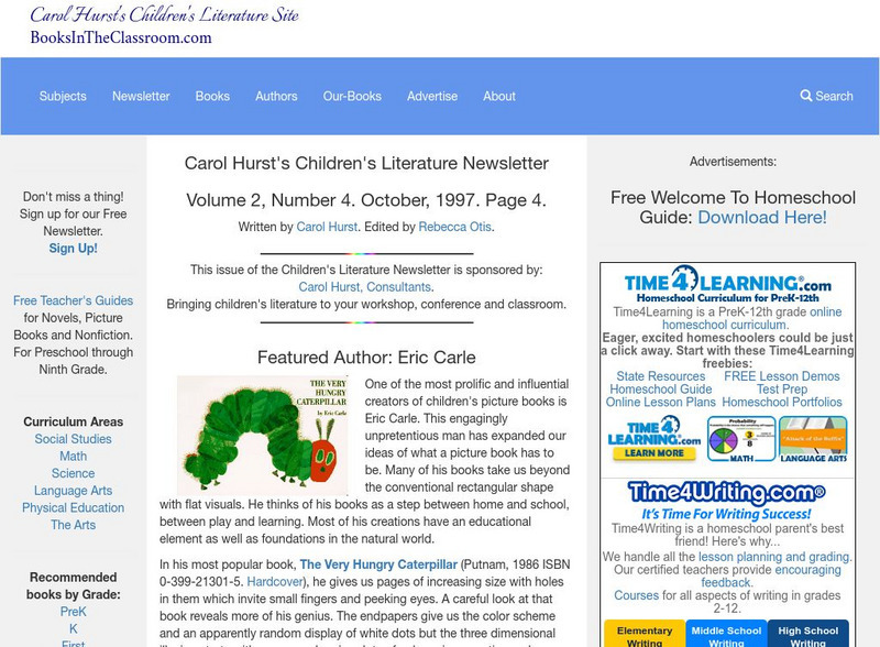 Carol Hurst's Children's Literature Site: Eric Carle Website Carol Hurst's Children's Literature Site: Eric Carle Website