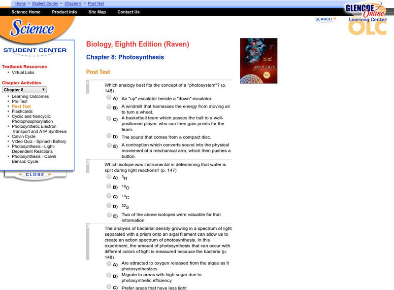 Mc Graw Hill: Photosynthesis Unknown Type