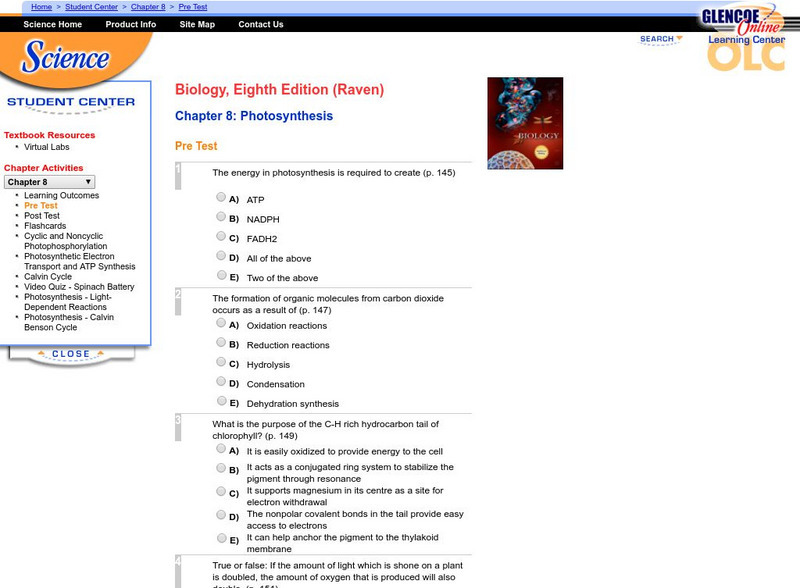 Mc Graw Hill: Photosynthesis Unknown Type