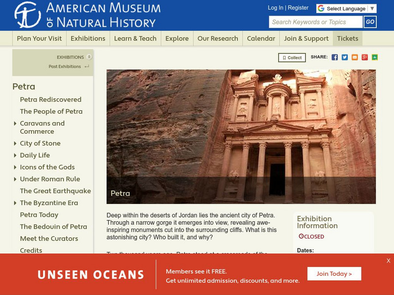 American Museum of Natural History: Petra: Lost City of Stone Website American Museum of Natural History: Petra: Lost City of Stone Website