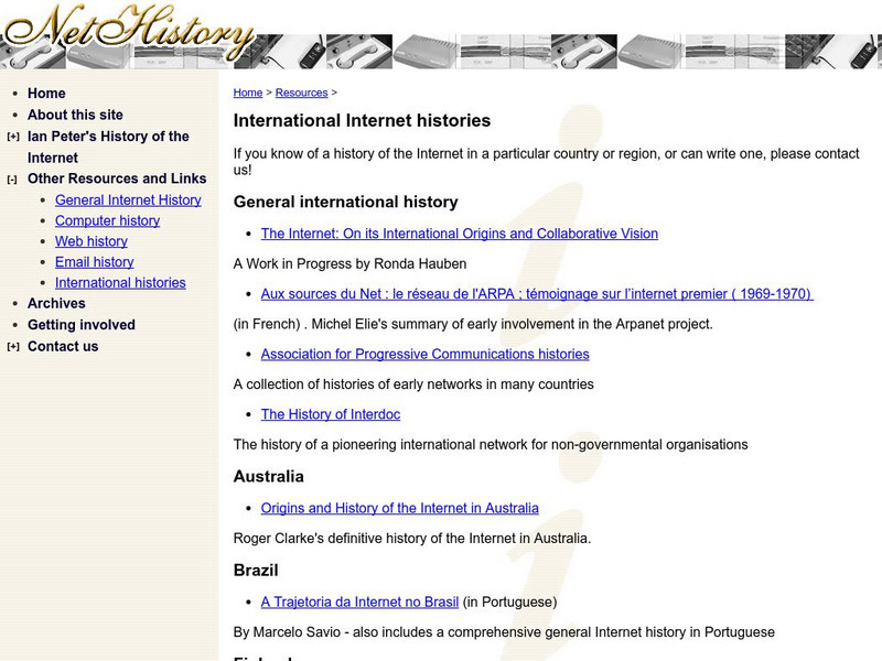 Net History: International Internet Histories Website Net History: International Internet Histories Website