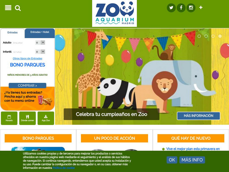 Zoo De Madrid: Aquarium Website