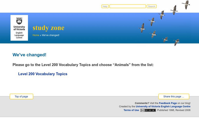 Animal Vocabulary Interactive Animal Vocabulary Interactive