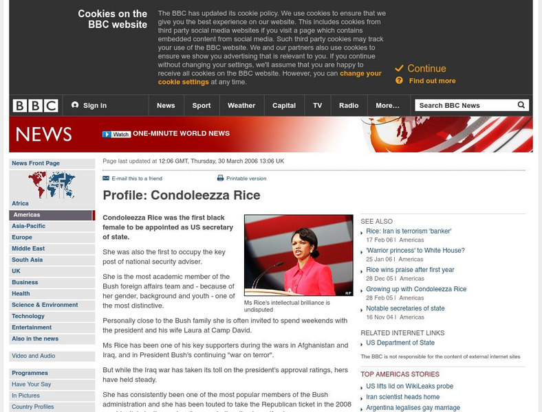 Bbc: Profile: Condoleezza Rice Handout Bbc: Profile: Condoleezza Rice Handout
