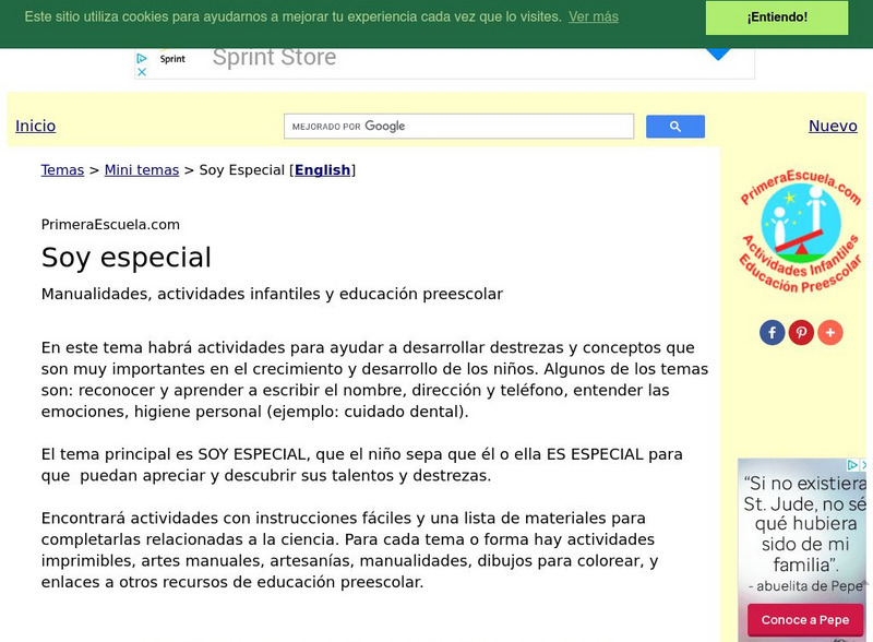 I Am Special: Yo Soy Especial Activity