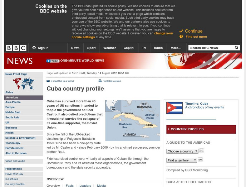 Bbc: News: Country Profile: Cuba Website Bbc: News: Country Profile: Cuba Website