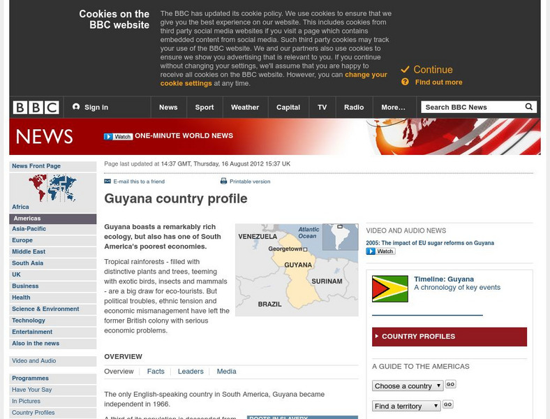 Bbc: News: Country Profile: Guyana Handout Bbc: News: Country Profile: Guyana Handout