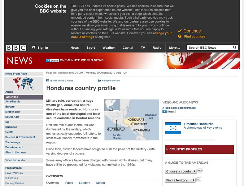 Bbc: News: Country Profile: Honduras Handout Bbc: News: Country Profile: Honduras Handout