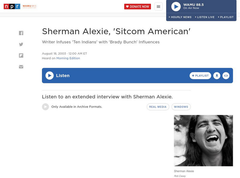 Npr: Sherman Alexie, "Sitcom American" Audio