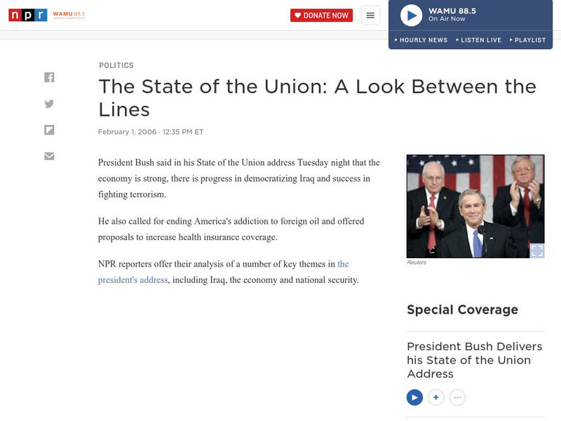 Npr: The State of the Union Audio Npr: The State of the Union Audio