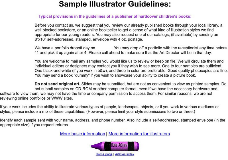 Sample Illustrator Guidelines Unit Plan