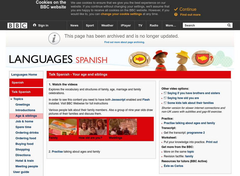 Bbc Languages: Talk Age and Siblings Unit Plan Bbc Languages: Talk Age and Siblings Unit Plan