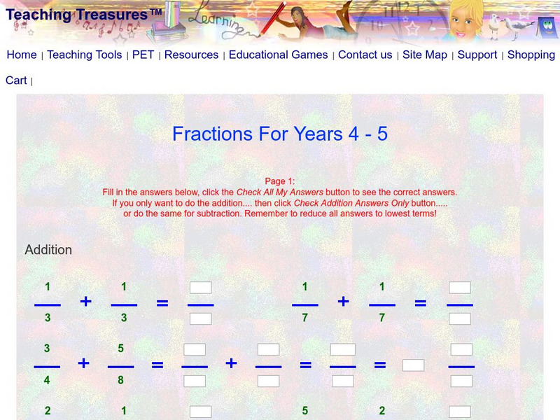 Teaching Treasures: Year Five Math (Page 3) Activity Teaching Treasures: Year Five Math (Page 3) Activity