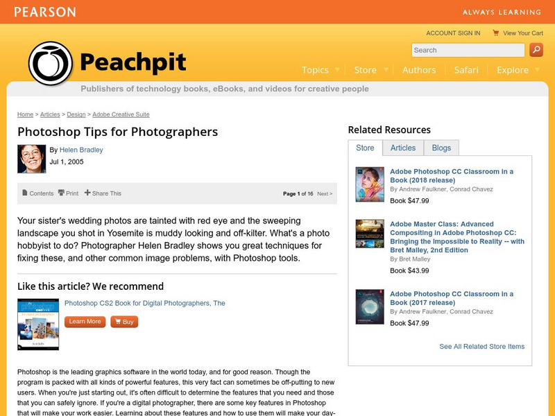 Peachpit: Photoship Tips for Photographers Article Peachpit: Photoship Tips for Photographers Article