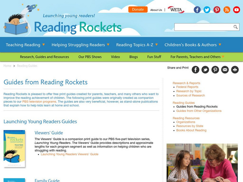 Reading Rockets: Guides From Reading Rockets Website Reading Rockets: Guides From Reading Rockets Website
