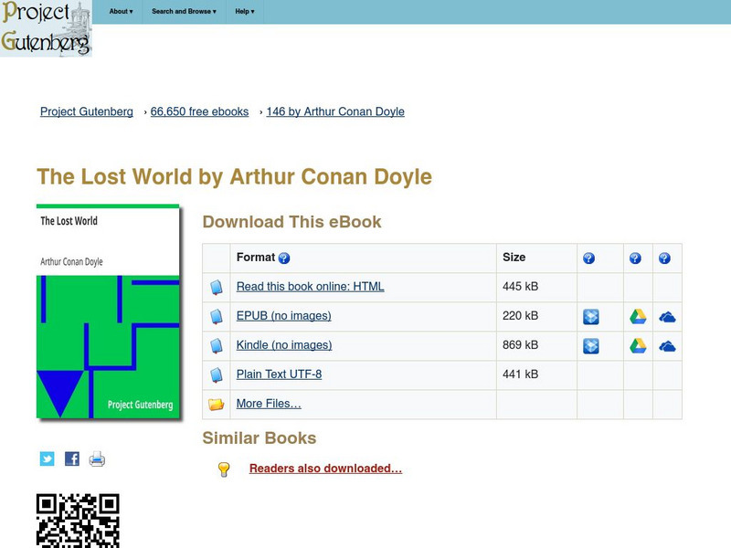 Project Gutenberg: The Lost World by Arthur Conan Doyle eBook