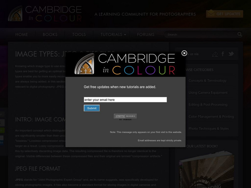 Cambridge University: Image Types Tutorial Website Cambridge University: Image Types Tutorial Website