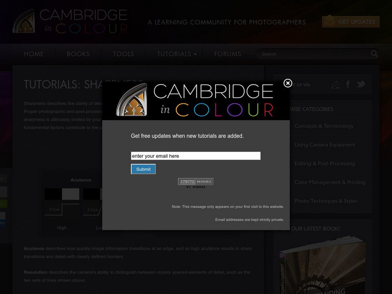 Cambridge University: Sharpness Tutorial Website