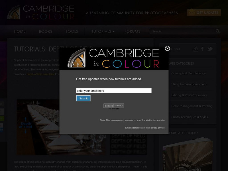 Cambridge University: Depth of Field Tutorial Website