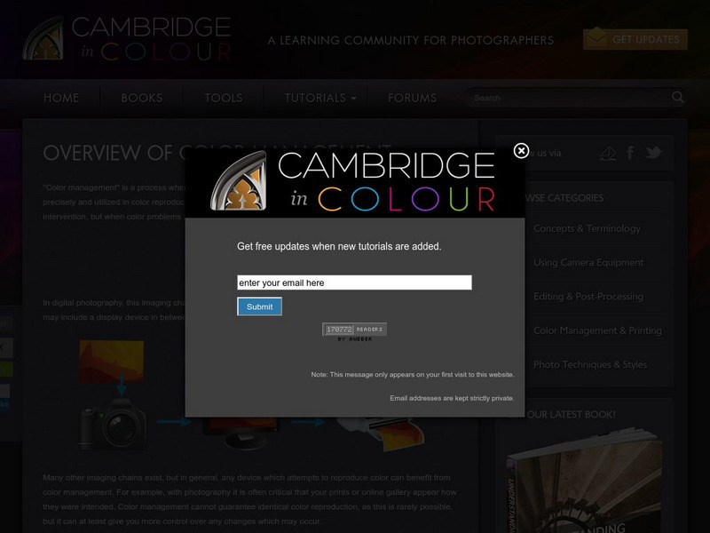 Cambridge University: Color Management Tutorial Website