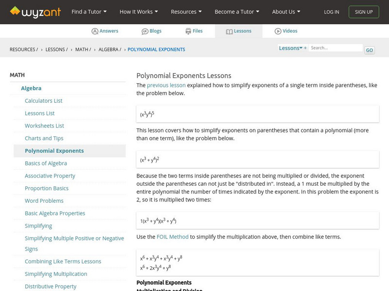 Wyzant: Polynomial Exponents Unknown Type Wyzant: Polynomial Exponents Unknown Type