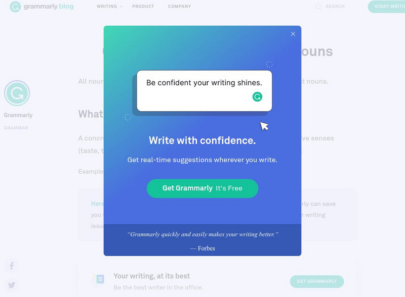 Grammarly Blog: Concrete Nouns Handout Grammarly Blog: Concrete Nouns Handout