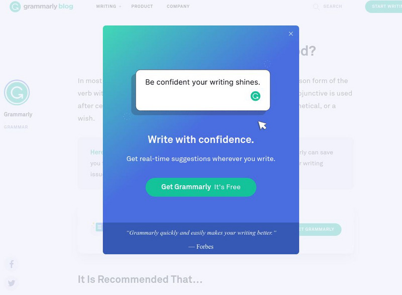 Grammarly Blog: Subjunctive Mood Handout