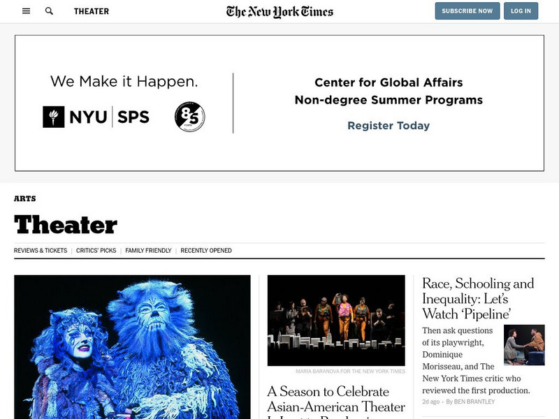 New York Times: Theater Home Website New York Times: Theater Home Website
