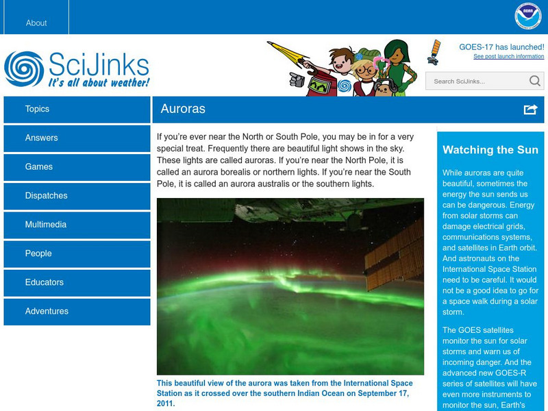 Sci Jinks: Auroras Website